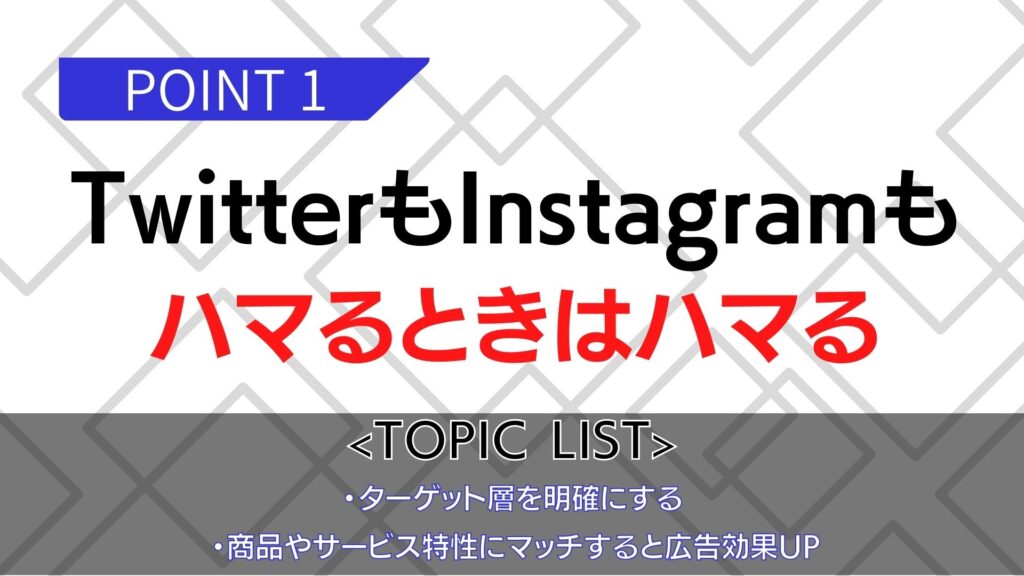 Twitter広告もInstagram広告もハマるときはハマる